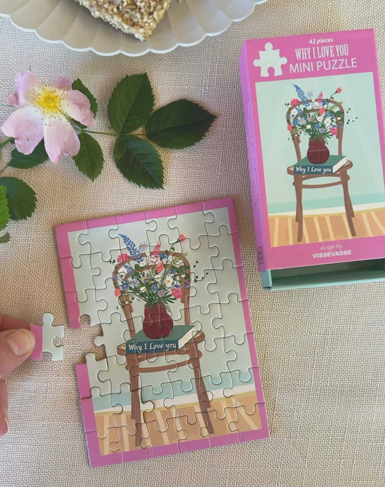 Mini Puzzel Why I Love You – klein, liefdevol en creatief puzzeltje, perfect als romantisch cadeau of voor cadeauboxen