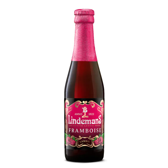Fles Lindemans Framboos Belgisch frambozenbier 250ml