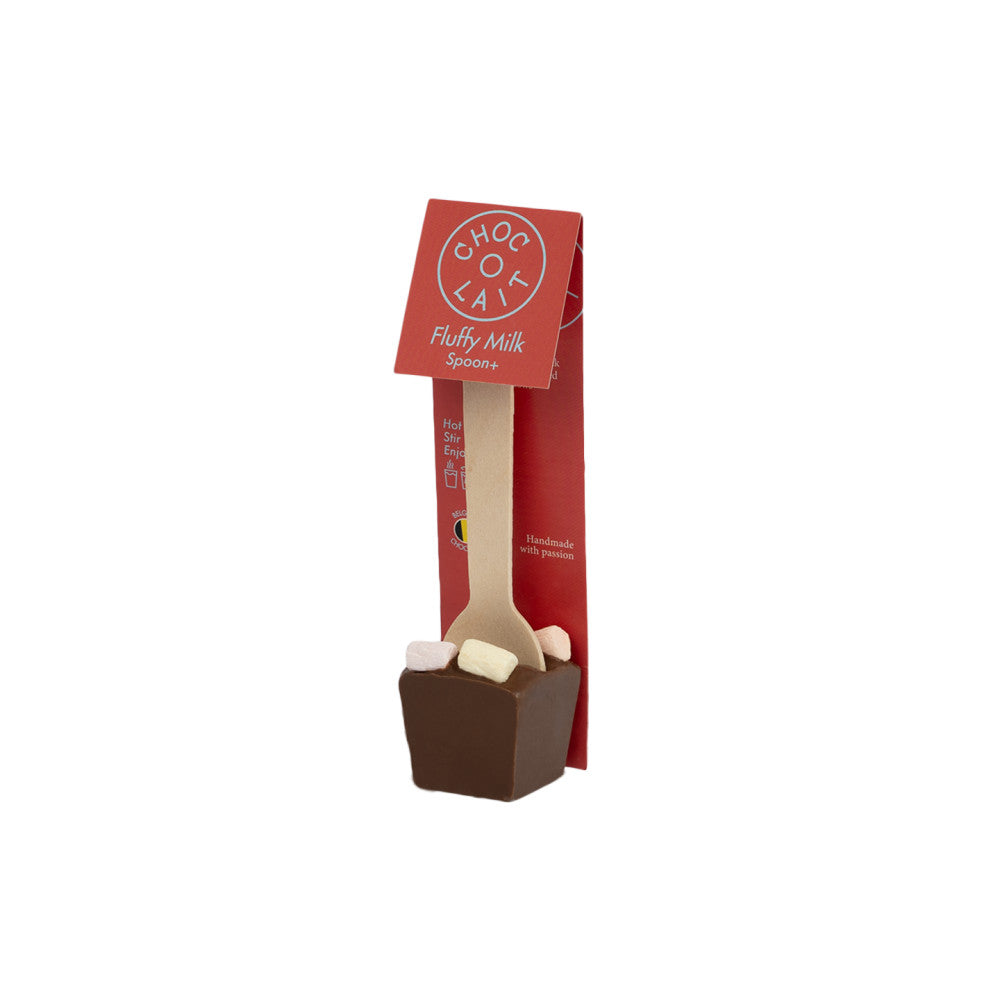 MoMe Chocolade Spoon Melk & Marshmallows luxe choco spoon warme chocolademelk