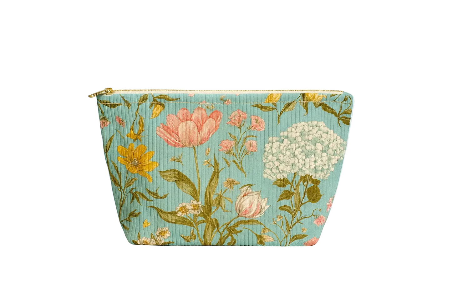 Vrolijke bloemen make-up tas kleurrijk design