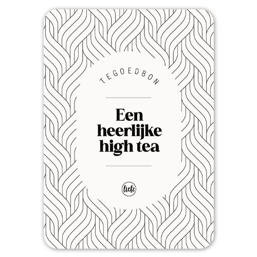 Tegoedbon high tea