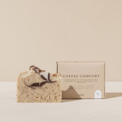 Azur Coffee Comfort handgemaakte natuurlijke scrub zeep bar met koffie