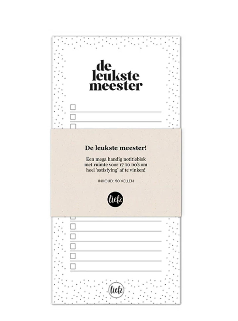 De leukste meester notitieblok to do lijst cadeau meester school bedankje