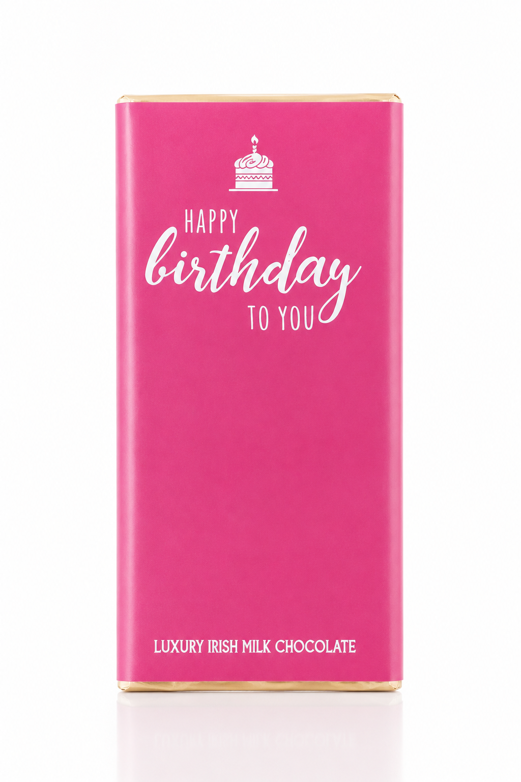 Happy Birthday chocoladereep van luxe melkchocolade als origineel verjaardagscadeau