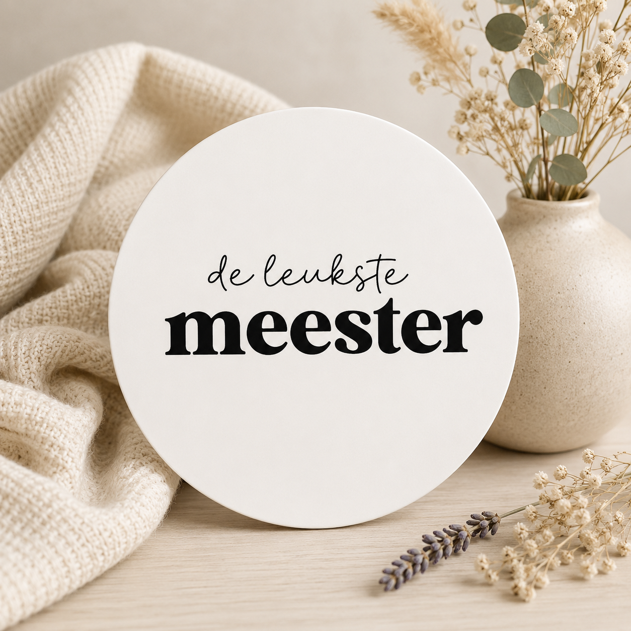 Magneet met tekst De leukste meester cadeau voor meester