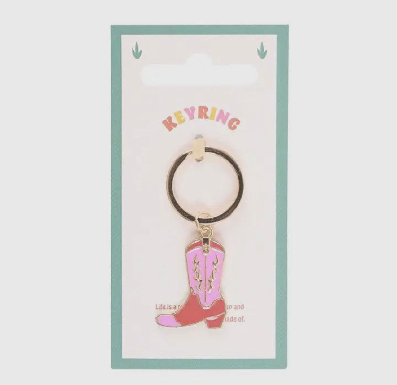 Cowboy boot sleutelhanger western stijl voor sleutelbos of tas