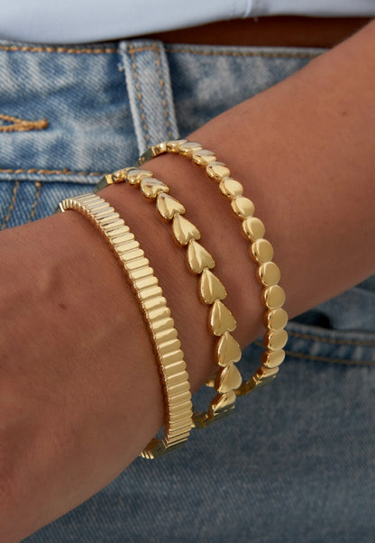 Gestructureerde Armband – Gold Stainless Steel