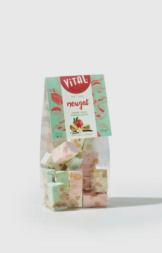 Nougat aardbei,pistache & vanille
