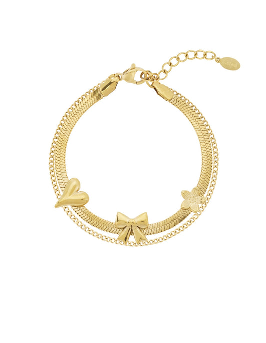 Dubbele Armband 🩷🎀🍀