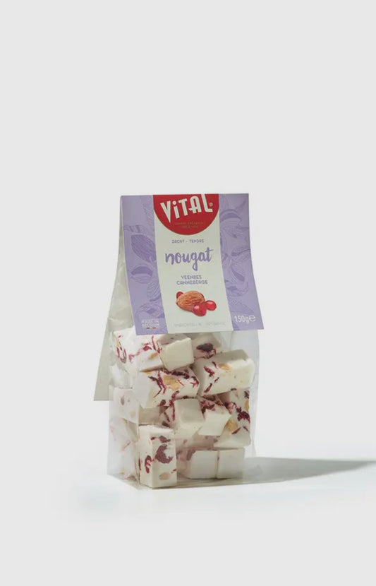 Nougat veenbes & amandel