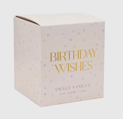 Geburtstagswünsche Duftkerze – Sweet Vanilla | Luxuriöses Geburtstagsgeschenk