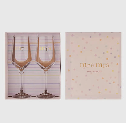 MR & MRS Weingläser Set – Luxus-Set für Hochzeit, Verlobung & Jubiläum