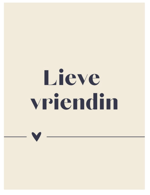 Lieve vriendin