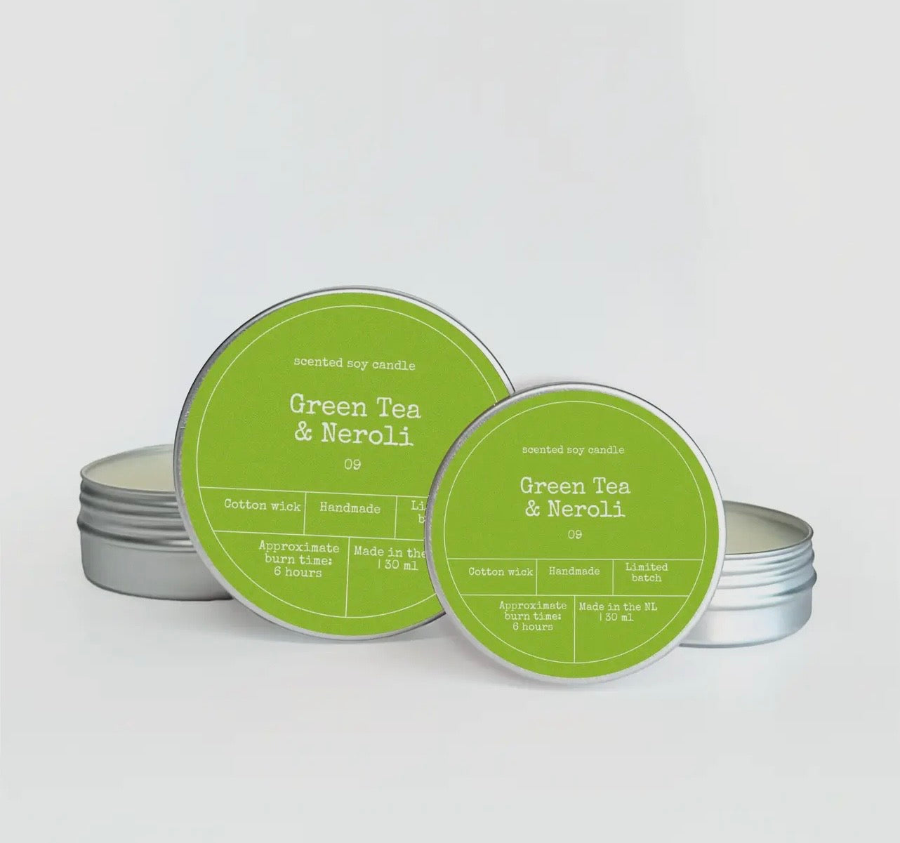 Geurkaars Green Tea & Neroli | Frisse geurkaars met 6 uur brandtijd