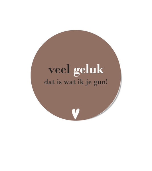 Forex decoratie met tekst “Veel geluk” als stijlvolle wanddecoratie