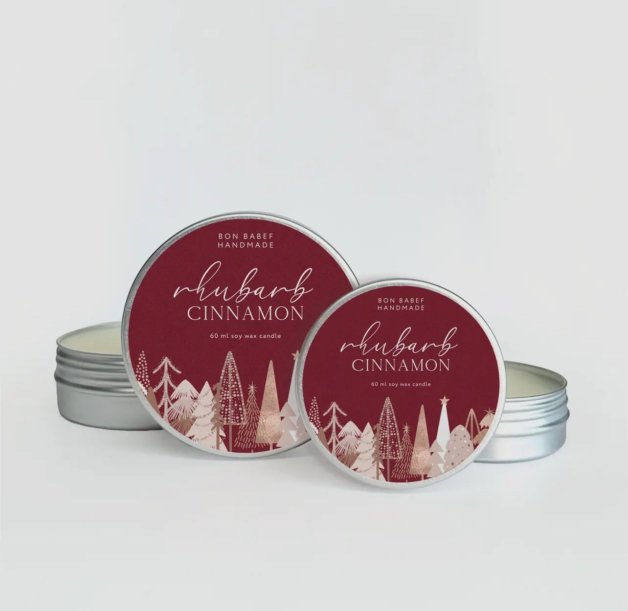 Kerst geurkaars kaneel en rabarber