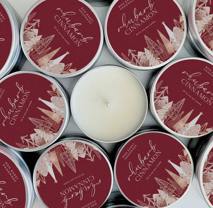 Kerst geurkaars kaneel en rabarber