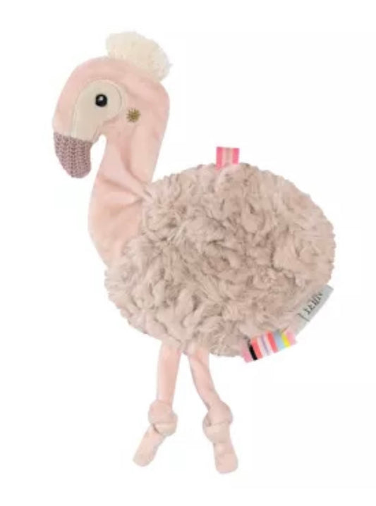 Baby knisper doekje flamingo