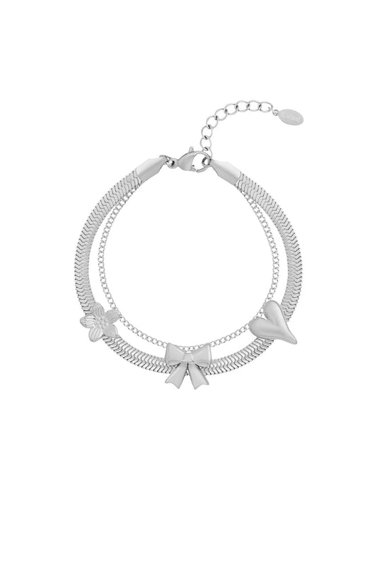 Dubbele armband ❤️🎀🍀
