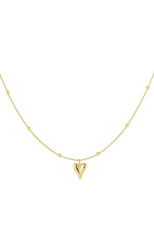 Bolletjes met hart ketting
