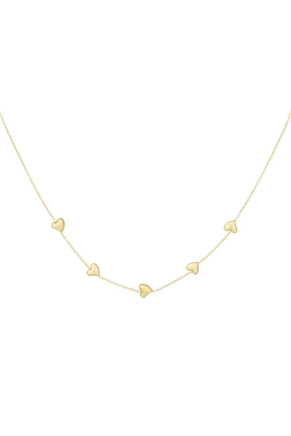 Hartjes ketting gold
