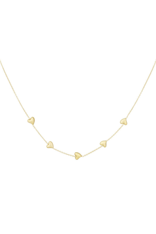 Hartjes ketting gold
