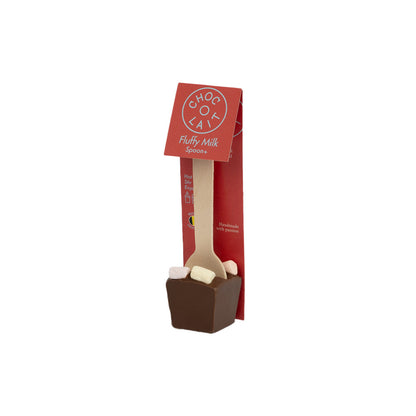 MoMe Chocolade Spoon Melk & Marshmallows luxe choco spoon warme chocolademelk
