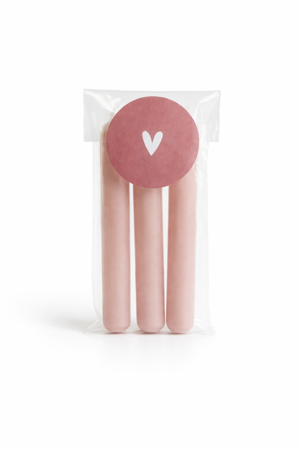 Set van 3 roze mini kaarsjes als sfeervolle decoratie