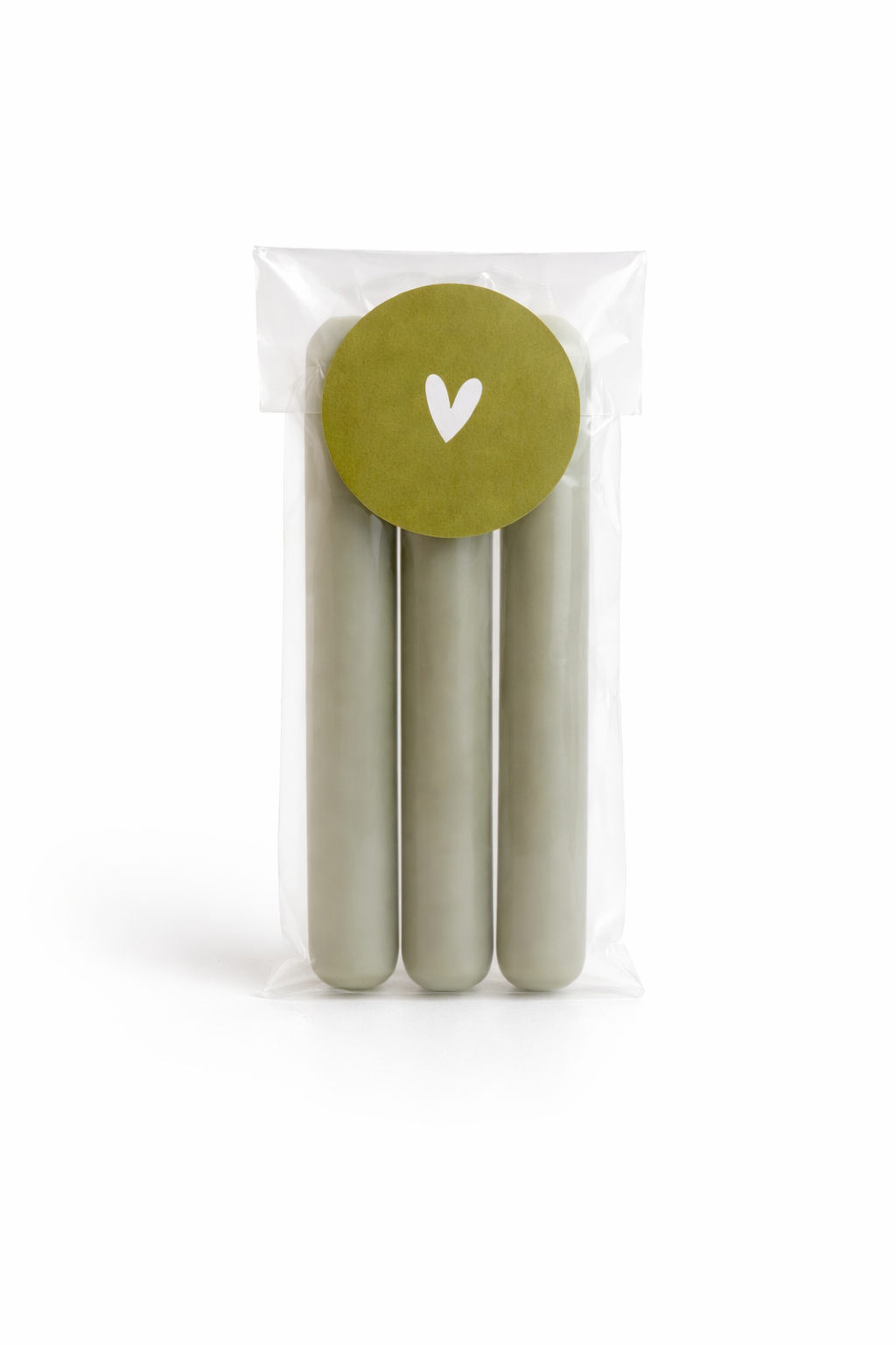 Set van 3 groene mini kaarsjes als sfeervolle decoratie
