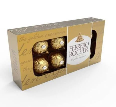 Ferrero Rocher luxe chocoladebonbons met hazelnoot – perfect voor cadeauboxen van The Prezzent