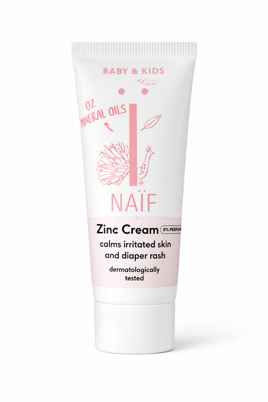 Naïf mini zink zalf baby travel size tegen rode billetjes

