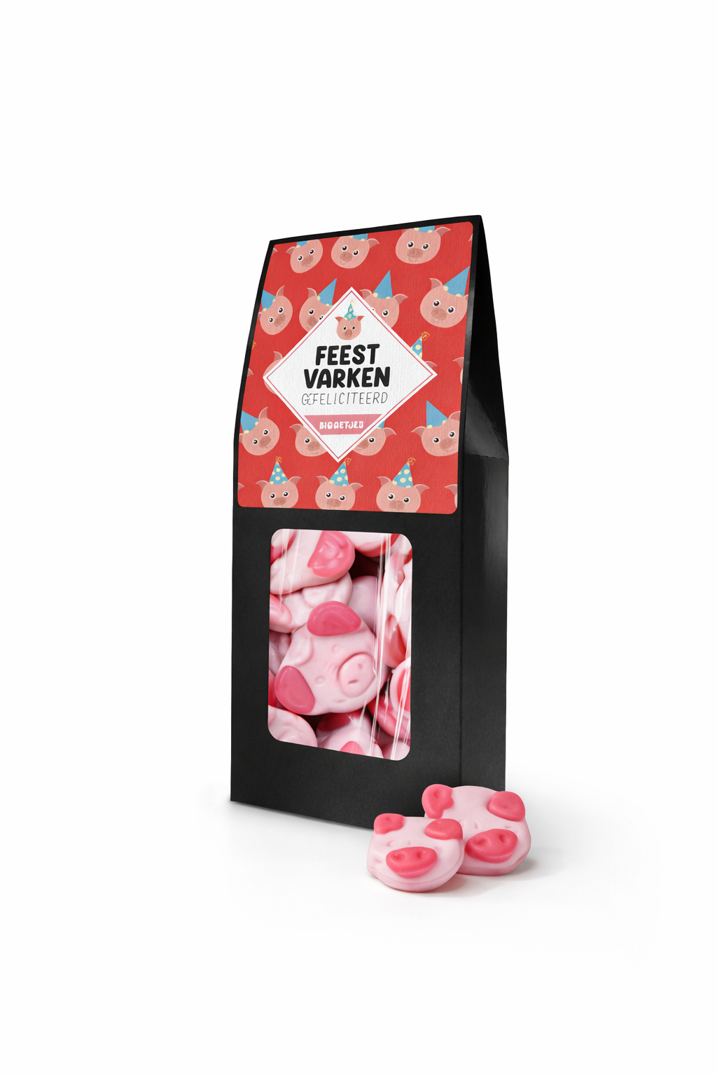 feest varken snoep verjaardag cadeautje biggetjes