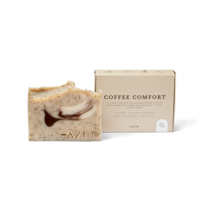 Azur Coffee Comfort Natuurlijke Scrub Zeep Bar Handgemaakt