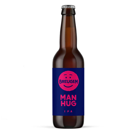 Man hug Bier