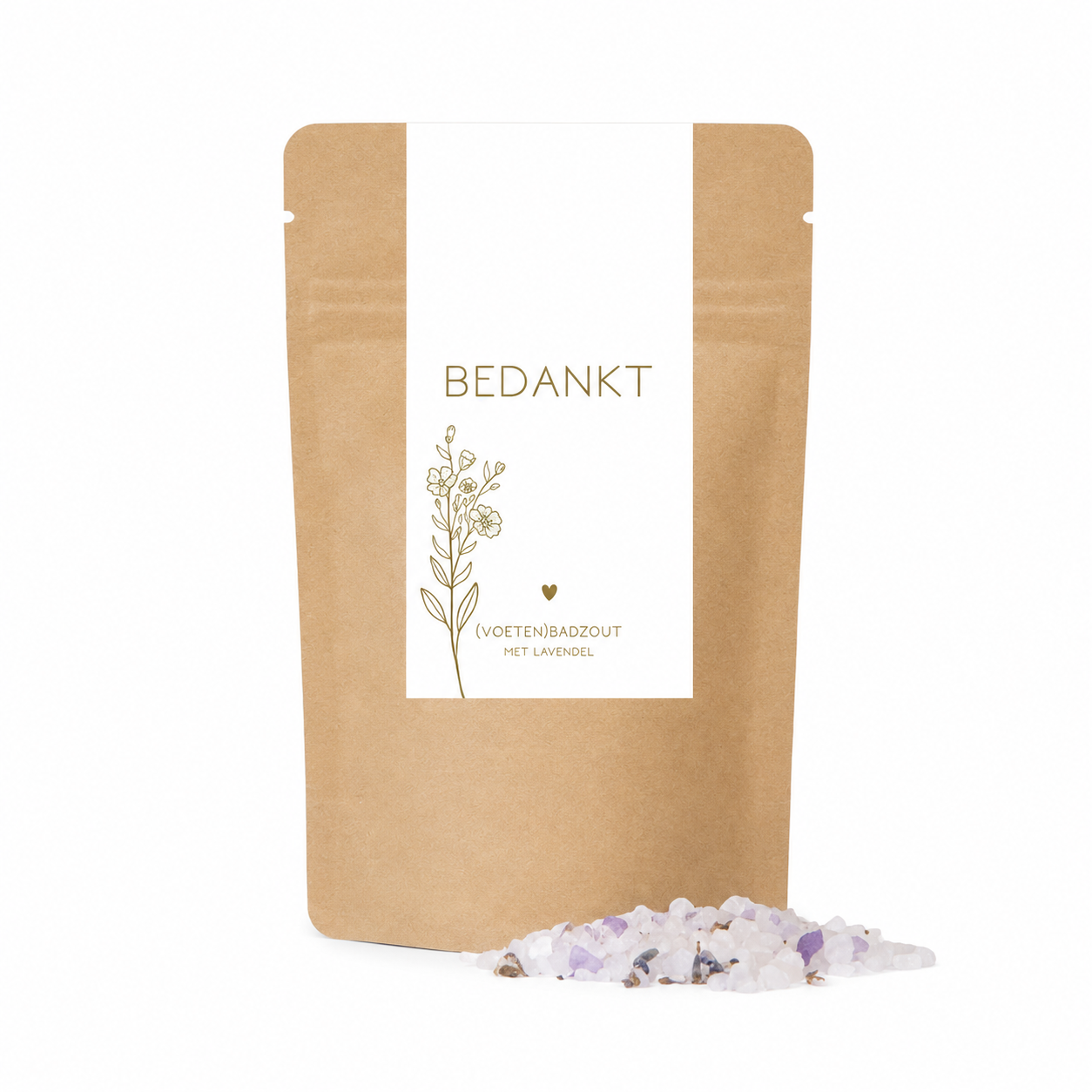 Badzout bedankt cadeau in luxe verpakking, een origineel bedankje voor juf, collega of vriendin.