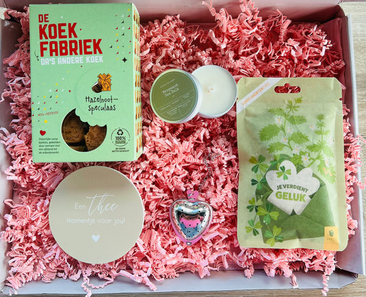 beterschap cadeau brievenbus cadeaubox thee