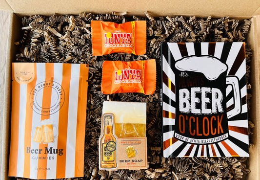 brievenbus cadeau bier zeep chocolade giftbox