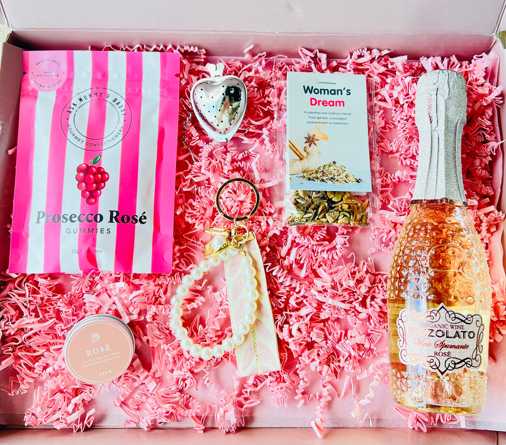 cadeaubox voor vriendin met chocolade en thee