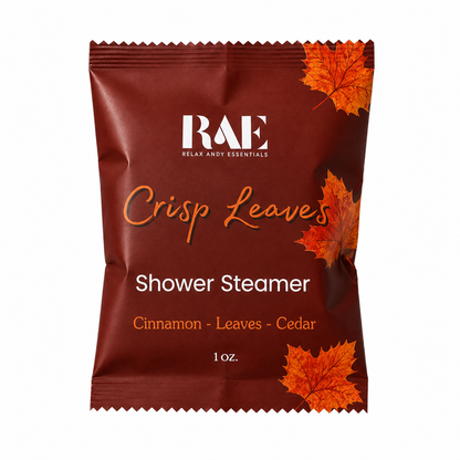 Crisp Leaves Shower Steamer met kaneel, bladeren en ceder – herfst wellness cadeau