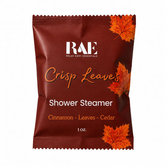 Crisp Leaves Shower Steamer met kaneel, bladeren en ceder – herfst wellness cadeau