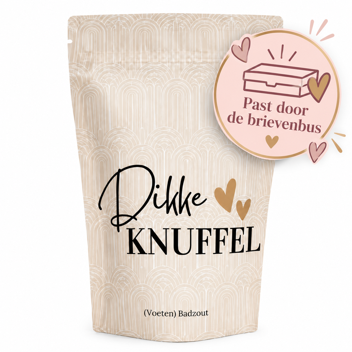 Dikke Knuffel voeten badzout in luxe verpakking met badge past door de brievenbus