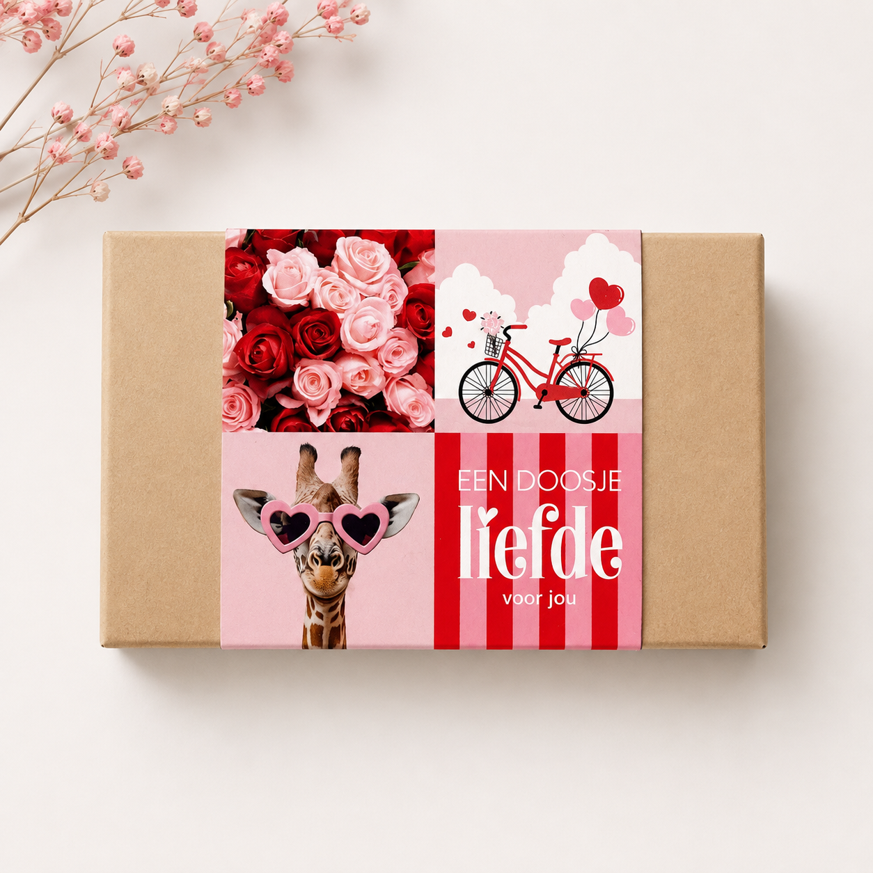 Een Doosje Liefde voor Jou met 14 kaartjes vol lieve teksten en illustraties, een liefdevol cadeau om iemand te verrassen