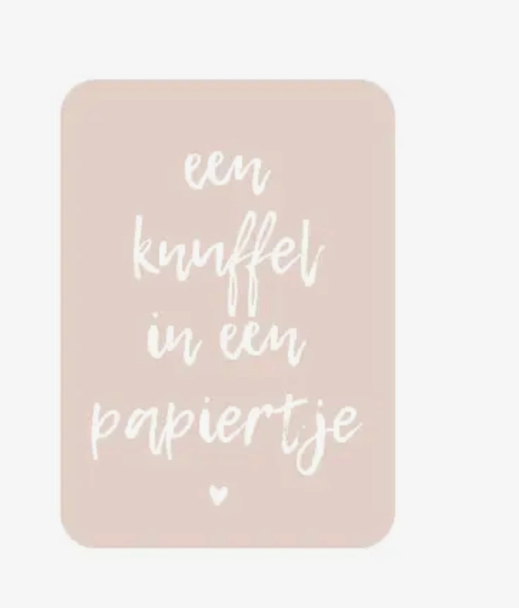 Een knuffel in een papiertje kaart lief troost kaartje met envelop