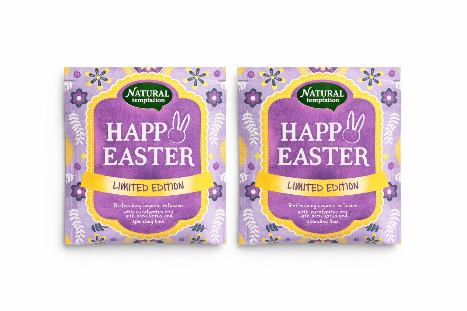 Happy Easter thee met 2 theezakjes Paas thee cadeau