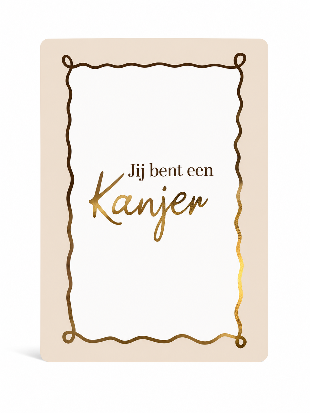 Luxe complimentenkaartje met de tekst Jij bent een Kanjer