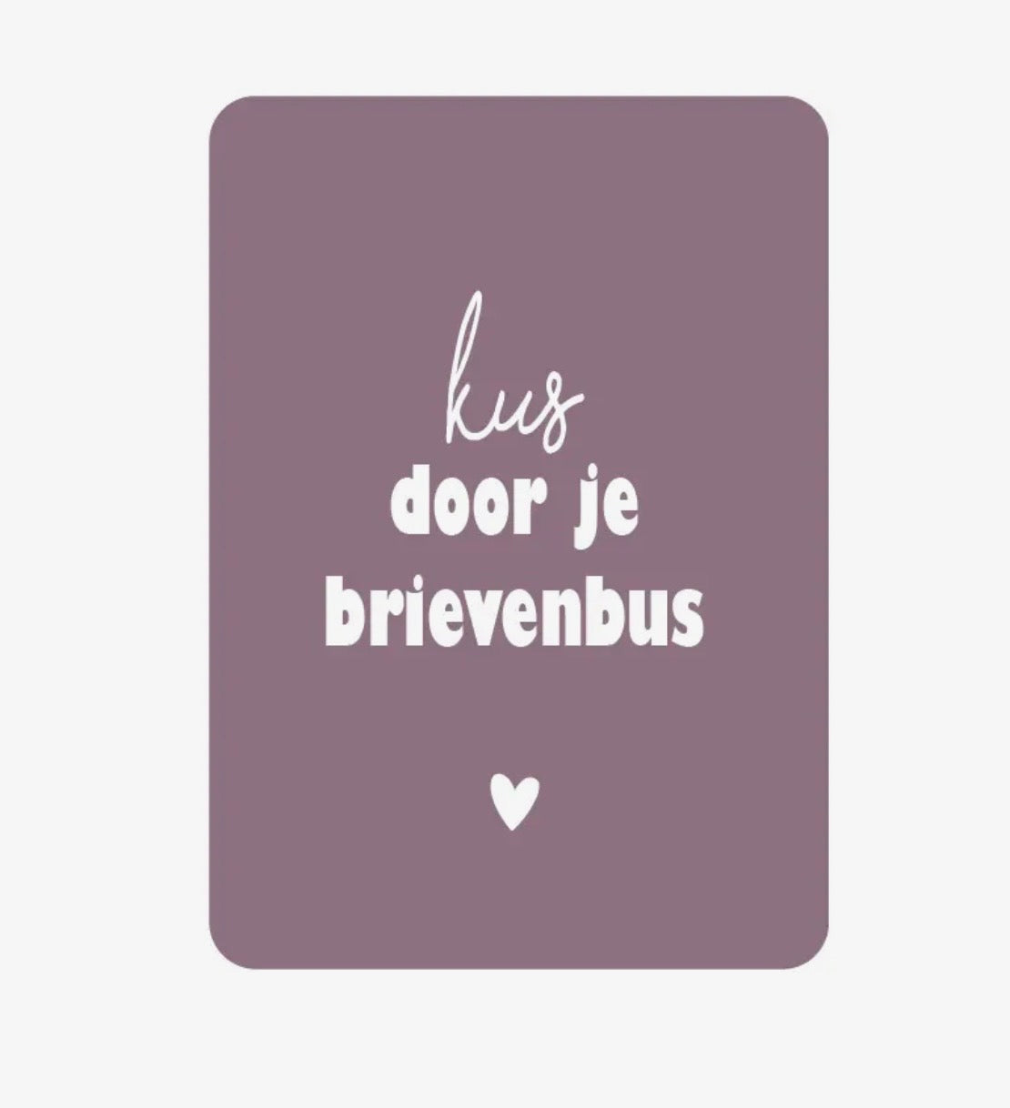 Kus door de brievenbus kaart lief kaartje om iemand te verrassen per post
