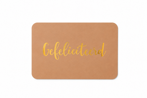 Mini Kaartje Gefeliciteerd | Cadeaukaartje | Wenskaart voor Cadeaubox