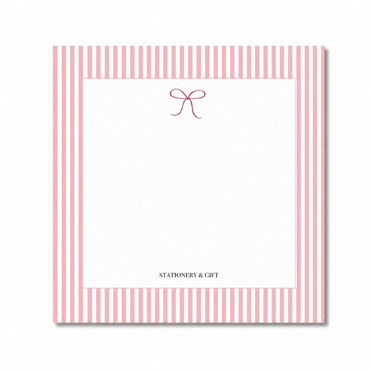 Mini Notes Pink Stripes luxe roze notitieblok met strik voor notities en to-do lijstjes