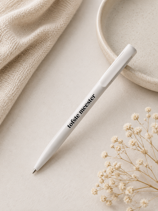 Pen met tekst Tofste meester cadeau voor meester