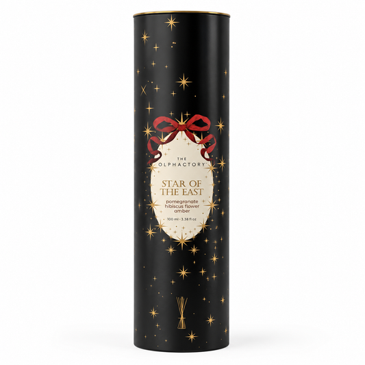 Star of the East geurstokjes van The Olphactory met granaatappel, hibiscus en amber geur 100 ml